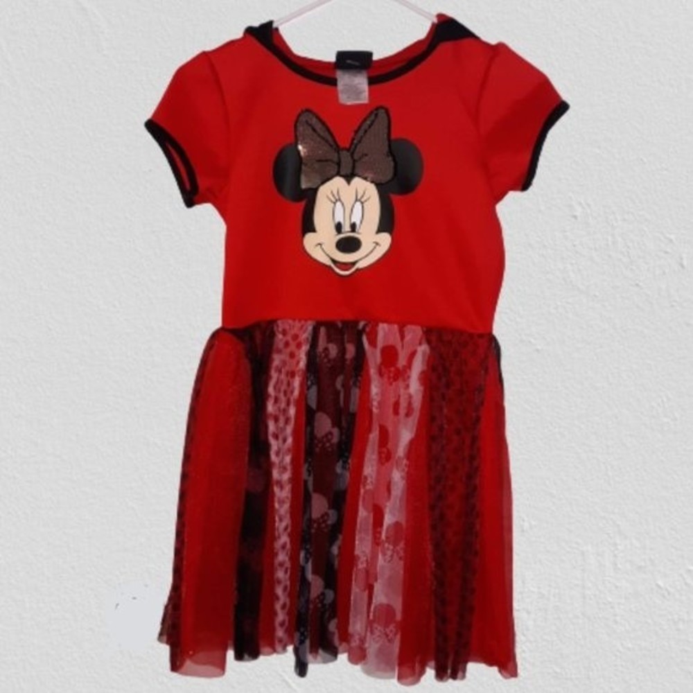 🔥SALE Disney Minnie Mouse Girl's Exclusive Flip Sequin Tutu Dress 10-12